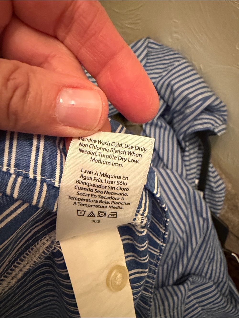 Great condition Free Assembly size L/12 Blue Striped Midi Dress. Missing sash. - Picture 11 of 11